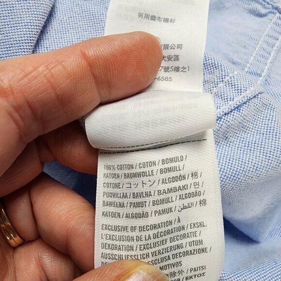 Hollister Button Down Shirt Blue Size Large - Picture 8 of 9